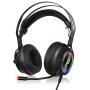 PROYEE Gaming Headset for PC Xbox One PS4 with 7.1 Surround Sound Stereo,Soft Breathing Earmuffs-Gameing Headphones with Noise Cancelling Mic, RGB Lights for Laptop, Mac, iPad, Nintendo (Black+Red)