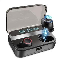 BlueFire Wireless Earbuds TWS Bluetooth 5.0 Earbuds IPX7 Waterproof True Wireless Earbuds Touch Control Bluetooth Stereo Earphones with 4000mAh Charging Case & Built in Mic for Running, Driving, Gym