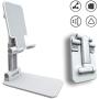 Adjustable Phone Stand Holder, ZHIKE Foldable Tablet Stand Mobile Phone Mount for Desk Compatible with Samsung Galaxy ipad Mini iPhone 11 Series X Xs max All Smartphones Smartphone, Kindle (White)