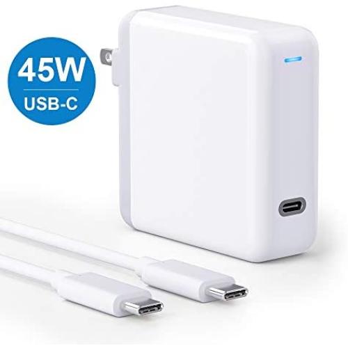 USB C Fast Charger for MacBook Air 2020/2018, Knofarm 45W USB C Wall Charger Power Adapter with 6.6ft USB C to C Cable for New iPad Pro 2020/2018,MacBook Pro/MacBook 12 inch, iPhone, Galaxy, Pixel