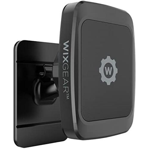 WixGear Universal Stick On Dashboard Magnetic Car Mount Holder, for Cell Phones and Mini Tablets with Fast Swift-snap Technology, (New Rectangle Stronger Design)