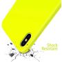 OTOFLY Liquid Silicone Gel Rubber Full Body Protection Shockproof Case for iPhone Xs/iPhone X，Anti-Scratch&Fingerprint Basic-Cases，Compatible with iPhone X/iPhone Xs, (Fluorescent Yellow)