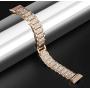 Valchinova Fitbit Charge 2 Band with Bling Rhinestone Adjustable Metal Fitbit Charge 2 Strap Bracelet Replacement Black Silver Rose Gold (Rose Gold)