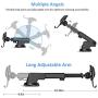 Car Phone Mount Dashboard Windshield Air Vent 3 in 1, iVoler Long Arm Car Phone Holder for Car Adjustable Strong Suction Cell Phone Car Mount for iPhone 11 Pro X XS Max XR Samsung Galaxy Note 10 S10