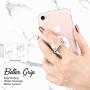 Cellphone Ring Holder Finger Kickstand (2 Pack) - ifab 360° Rotation/Sturdy/Reusable/Grip/Stand/Universal - Compatible with All Smartphones - Marble Circle