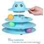 Upsky Cat Toy Roller Cat Toys 3 Level Towers Tracks Roller with Six Colorful Ball Interactive Kitten Fun Mental Physical Exercise Puzzle Toys …