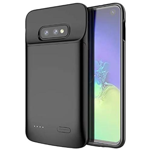 KERTER Battery Case for Galaxy S10, 4700mAh Rechargeable Portable Battery Charging Case Ultra Slim External Backup Power Bank Case for Samsung S10，Built in USB Power Bank & Kickstand, Black