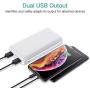Portable Charger, 20000mAh Dual USB Power Bank External Battery Backup Pack, Compatible with iPhone 11/Xs/XR/X/8/7/6S/6 and More Android Smartphones