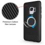 Samsung Galaxy S9 Phone Case with Tempered Glass Screen Protector Magnetic Ring Holder Stand Kickstand Hybrid Protective Cell Accessories Hard Cover for Glaxay S 9 Edge Galazy 9S GS9 Women Girls Men