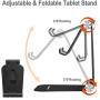 Cell Phone Stand,iPhone Stand Adjustable iPad Stand Tablet Stand Desk Cell Phone Holder Foldable Tablet Mount Universal Aluminum Stand for Switch Kindle Sumsung Smartphones and Tablets (Black # 2)