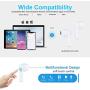Wireless Earbuds Bluetooth 5.0 Headset with 24H Charging Case, Built in Mic Noise Cancelling Stereo Headphone in-Ear Earbuds IPX5 Waterproof Earpods with Deep Bass for iPhone Airpods/Android