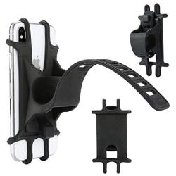 Cloud River Bike Phone Mount,Adjustable Silica Gel Bicycle Mobile Phone Bracket, 4.0“-6.3” Mobile Phone Bracket