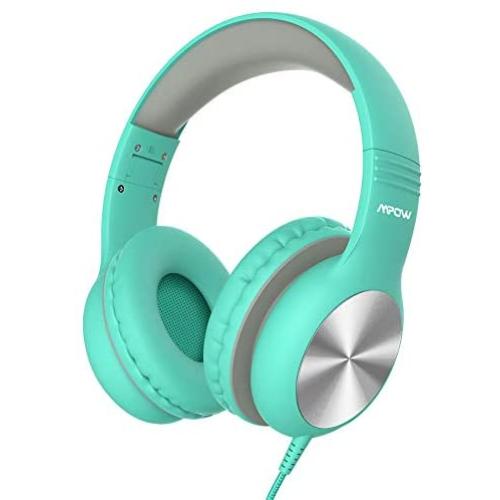 Mpow CH6 Pro Kids Headphones Over-Ear with Microphone and Volume Limited 85dB/94dB, Wired Headphone for Teens Girls Boys, HD Stereo Headset w/Sharing Function, Foldable Headset for School/PC/Cellphone