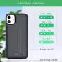Xooparc Battery case for iPhone 11 [6800mah] Upgraded Charging Case Protective Portable Charger Case Rechargeable Extended Battery Pack for Apple iPhone 11 Charger case (6.1’) Backup Power Bank
