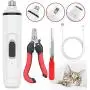 HAUEA Dog Nail Grinder Set with Nail Clipper File, 2-Speed Electric Rechargeable Pet Nail Trimmer, 10H Working Time Painless Paws Grooming Trimming for Small Medium Large Dogs Cats Pets HAUEA Dog Nail Grinder Set with Nail Clipper File, 2-Speed Electric Rechargeable Pet Nail Trimmer, 10H Working Time Painless Paws Grooming Trimming for Small Medium Large Dogs Cats Pets