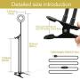 XINBAOHONG Selfie Ring Light with Cell Phone Holder Stand for Live Stream & Makeup,LED Camera Light with Lazy Bracket for Video/Photography, Desk Lamp for Bedroom, Office, Kitchen, Bathroom
