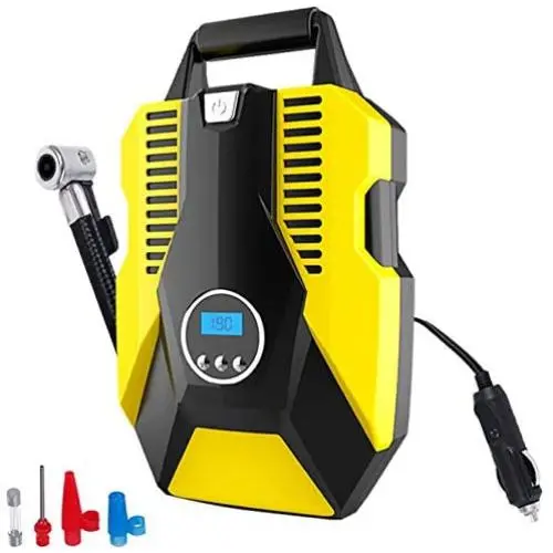 Portable Digital Air Compressor Tire Inflator for Car Tires, Car Air Pump 150PSI DC 12V with LED Light,Auto tire inflator for Car, Bicycle, Motorcycle, Basketball and Other Inflatables