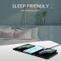 Wireless Charging Pad, ZealSound Qi-Certified Ultra-Slim Triple Wireless Charger Station for Multiple 3 Devices & New Airpods Ultra Slim Leather Mat W/AC Adapter for All Qi Enabled Phones (Black)
