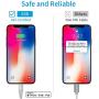 ESR USB C to Lightning Cable, [0.6ft MFi-Certified], Braided Nylon Power Delivery Fast Charging for iPhone SE/11/11 Pro/11 Pro Max/XR/XS Max/XS/X, for Use with Type-C Chargers, Silver
