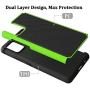 Dahkoiz Case for Samsung Galaxy A71 5G Case with Tempered Glass Screen Protector[2 Pack],Drop Protection Armor Defender Cover Dual Layer Hybrid Protective Phone Cases for Samsung Galaxy A71 5G, Green