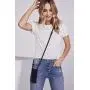Bandolier Emma Crossbody Phone Case and Wallet - Black Leather with Pewter Detail - Compatible with iPhone SE / 8, 7, 6 Only