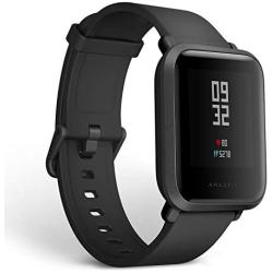 Amazfit Bip Fitness Smartwatch, All-Day Heart Rate and Activity Tracking, Sleep Monitoring, Built-In GPS, 30-Day Battery Life, Bluetooth, Onyx Black