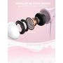 Earbuds, Vogek Tangle-Free Flat Cord Ergonomic in-Ear Headphones with Dynamic Crystal Clear Sound, Earphones with S/M/L Eartips Compatible with Samsung, Android Phone and More (Pink) Title