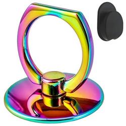 Cell Phone Ring Holder Finger Stand-Metal Phone Finger Ring Stand Color 360 Rotation Finger Grip Kickstand-Compatible for iPhone 11 pro/XR/XS Max,ipad,Samsung,Android Smartphone and All Phones