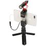 ULANZI Metal Phone Tripod Mount with Hot Shoe Mount Smartphone Video Rig Tripod Mount Adapter