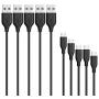 Anker [5-Pack] Powerline Micro USB - Charging Cable [Assorted Lengths] for Samsung, Nexus, LG, Android Smartphones and More (Black)