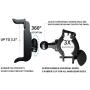Universal Bike Phone Mount, 360 Degree Rotation Hollow Mountain Bike Phone Holder for iPhone Xs Max/XR/ 8, 8 Plus, 7, 7 Plus, 6s, 6s Plus, Galaxy S10, S10+, S8, S9, S7, LG Stylo 4 (Black)