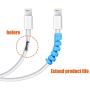 Jetec 12 Pieces Highly Flexible Silicone Micro USB Protector, Mouse Cable Protector, Suit for All Cell Phones, Computers and Chargers (Gray, Black, Blue, Green)