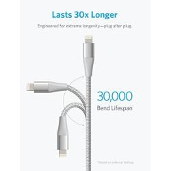Anker Powerline+ II Lightning Cable (6ft), Silver