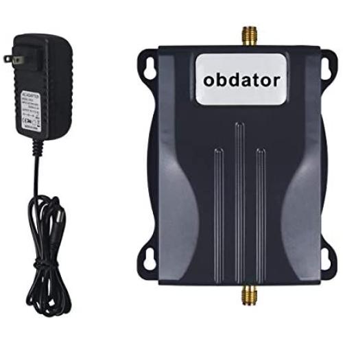 AT&T T-Mobile Cell Phone Signal Booster 4G LTE ATT Cell Booster for Home and Office obdator Band 12 700Mhz Mobile Phone Signal Repeater Amplifier Booster Kits (Black V)