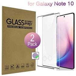 Galaxy Note 10 Screen Protector,[2-Pack][Unlock Fingerprint][Scratch Force Resistant][Bubble Free] Tempered Glass Screen Protector for Samsung Galaxy Note 10