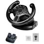 Taimot Wireless Android Controller, Game Racing Steering Wheel Compatible with PS3/PC (D-Input/X-Input) Simulated Driving Controller Vibration for Android Phone