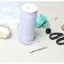 Top Hunter White 120-Yards Length 1/8" Width Braided Elastic Cord/Elastic Band/Elastic Rope/Bungee/White Heavy Stretch Knit Elastic Spool (White)