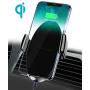 NANAMI Wireless Car Charger Mount,7.5W/10W Fast Charging Auto-Clamping Car Phone Holder Air Vent Compatible iPhone SE/11/11 Pro/11 Pro Max/XS Max/XS/XR/X/8 Plus,Samsung S20/S10/S9/S8/S7/Note 10+/9/8/5