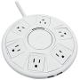 Accell Power Air - Surge Protector and USB Charging Station - White, 6 ft (1.8 m), (Model: D080B-048F)