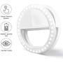 Selfie Ring Light, Oternal Selfie Light Rechargeable Portable Clip-on Selfie Fill Ring Light for iPhone Android Smart Phone Photography, Camera Video, Girl Makes up (Grey White)
