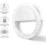 Selfie Ring Light, Oternal Selfie Light Rechargeable Portable Clip-on Selfie Fill Ring Light for iPhone Android Smart Phone Photography, Camera Video, Girl Makes up (Grey White)