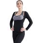 Valentina Womens Long Sleeve Arm Shaper Slimming Shirt Waist Cincher Firm Control Bodysuit for Weight Loss