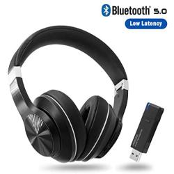 Giveet Wireless Gaming Headset Set w/USB Audio Dongle for PS4 PC, Bluetooth HI-FI Stereo Headphones w/Noise Canceling Mic for Laptop Nintendo Switch, Plug n Play, Fast Connection, No Audio Delay