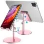 (2020 Upgraded Newest) Tablet Stand, Height Adjustable Desktop Stand Holder, 360° Rotating Aluminum Alloy Cradle Mount Dock for iPhone, Samsung, Smartphone & iPad, Tablet etc (4-10 Screen), Pink (2020 Upgraded Newest) Tablet Stand, Height Adjustable Desktop Stand Holder, 360° Rotating Aluminum Alloy Cradle Mount Dock for iPhone, Samsung, Smartphone & iPad, Tablet etc (4-10 Screen), Pink