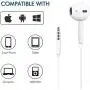 [2 Pack] Aux Headphones/Earbuds/Earphones, Vize 3.5mm Wired Headphones Noise Isolating Earphones Volume Control & Built-in Microphone Compatible with Samsung/iPhone/Android/MP3/MP4