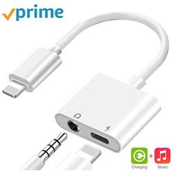 Headphone Adapter for iPhone 11 pro 3.5mm Jack Car Charger AUX Converter Splitter Charge & Audio Adapters Cables 2 in 1 for iPhone 11/11 Pro/8/8Plus/7/7Plus/X/10/Xs/Xs Max Dongle Earphone Adaptor