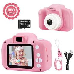 Digital Camera for Kids,ASIUR 1080P FHD Kid Digital Video Camera Children Camera with 16GB SD Card for 3-10 Years Girls