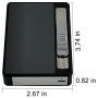 KAKAKA Cigarette Case/Cigarette Holder/Cigarette Box with Electric Lighter Rechargeable, Flameless, Windproof (Black)