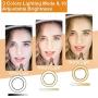 Kiaitre 10.24" Selfie Ring Light with Tablet Holder & Cell Phone Holder - Ring Light for iPhone Android, Light Stand for Live Stream/Makeup, YouTube Video Photography