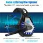 BUTFULAKE GH-1 Gaming Headset for PS4, Xbox One, Xbox One S, PC, Nintendo Switch, Mac, Laptop, Computer, 3.5mm Wired Pro Stereo Over Ear Gaming Headphones with Noise Cancelling Mic &LED Light, Blue
